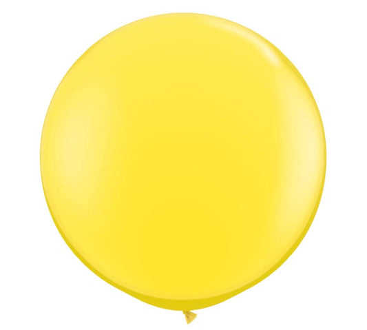 3 foot round yellow balloon